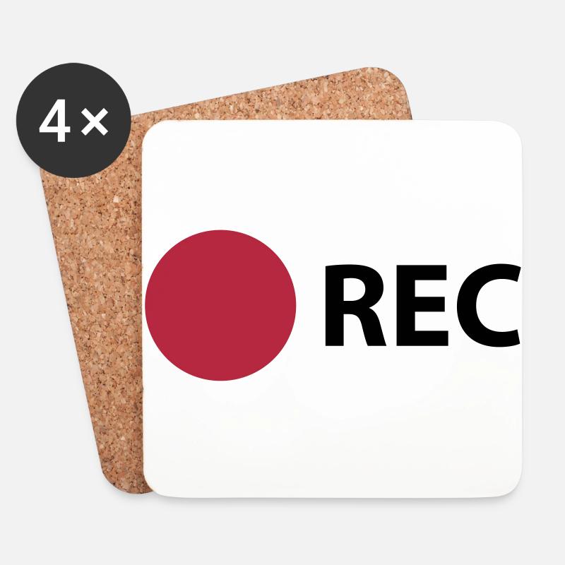 RECORD - Coasters (set of 4) - white