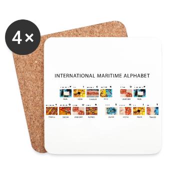 PICK UP YOUR SHIT - Coasters (set of 4) - white - Front
