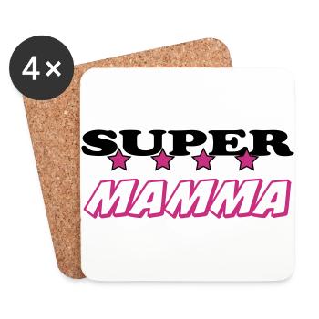Super mamma - Coasters (set of 4) - white - Front