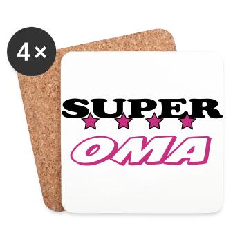 Super oma - Coasters (set of 4) - white - Front
