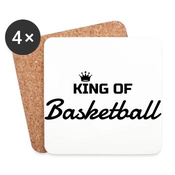 Basketball - Basket ball - Basket-ball - Baskette - Dessous de verre (lot de 4) - blanc - Devant