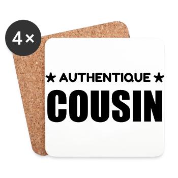 Cousin - Cousine - Famille - Bébé - Naissance - Coasters (set of 4) - white - Front
