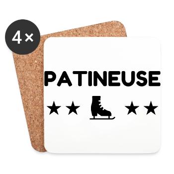 Ice Skating Skater Eislaufen Eisläufer Patinage - Coasters (set of 4) - white - Front