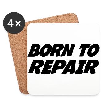 Repairer Repair Reparatur Réparateur Réparation - Coasters (set of 4) - white - Front