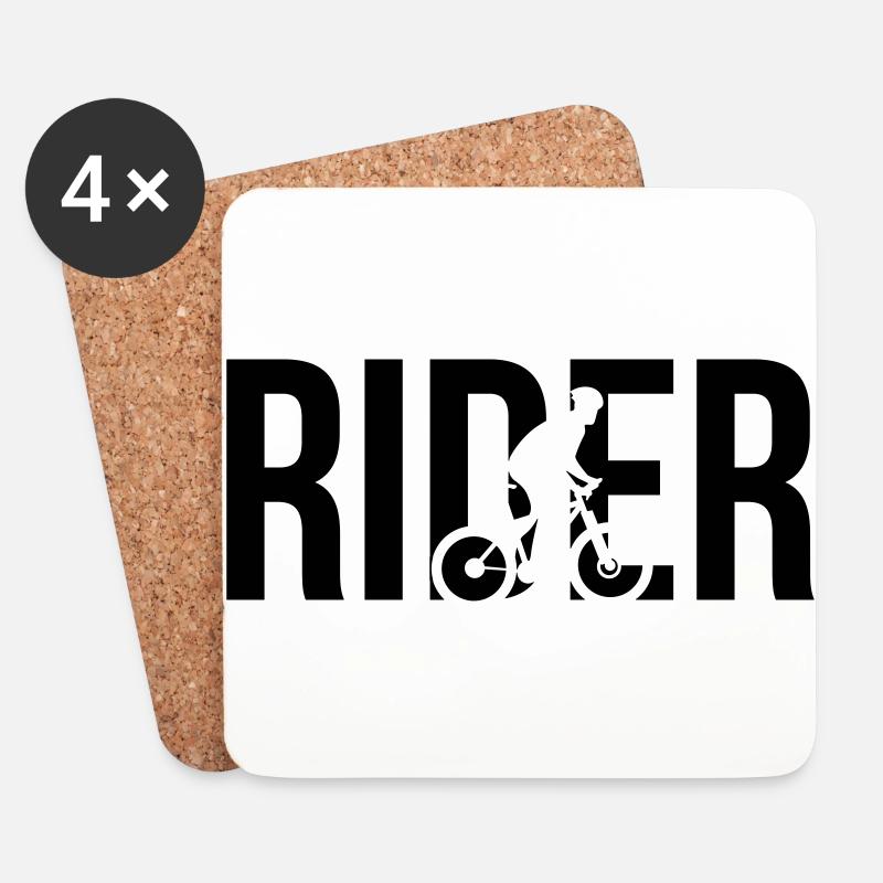 Fahrrad - Untersetzer (4er-Set) - Weiß