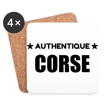 Corse / Corsica / Maure / Corso / Bastia - Untersetzer (4er-Set) - Weiß - Vorne