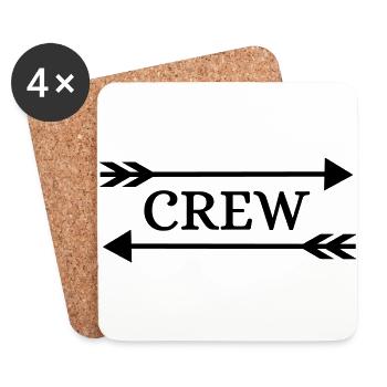 crew_arrow2 - Untersetzer (4er-Set) - Weiß - Vorne