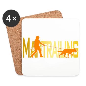 Mantrailing Orange/gold - Untersetzer (4er-Set) - Weiß - Vorne