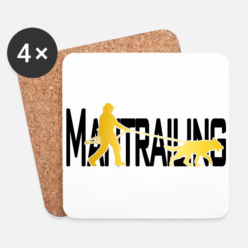 Mantrailing Gold/schwarz - Untersetzer (4er-Set) - Weiß