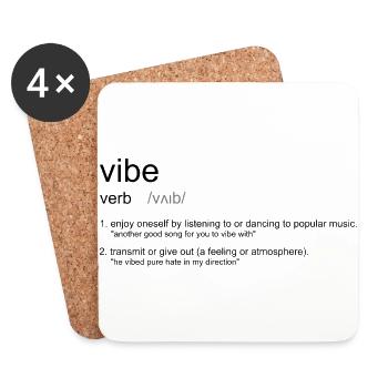 vibe definition - Coasters (set of 4) - white - Front