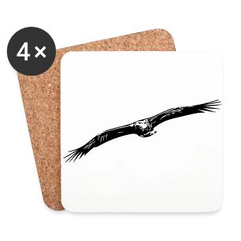 Eagle - Coasters (set of 4) - white - Front