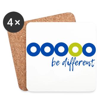 Soyez différent - Soyez vous-même !! - Dessous de verre (lot de 4) - blanc - Devant