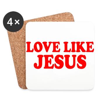 Love like jesus - Dessous de verre (lot de 4) - blanc - Devant