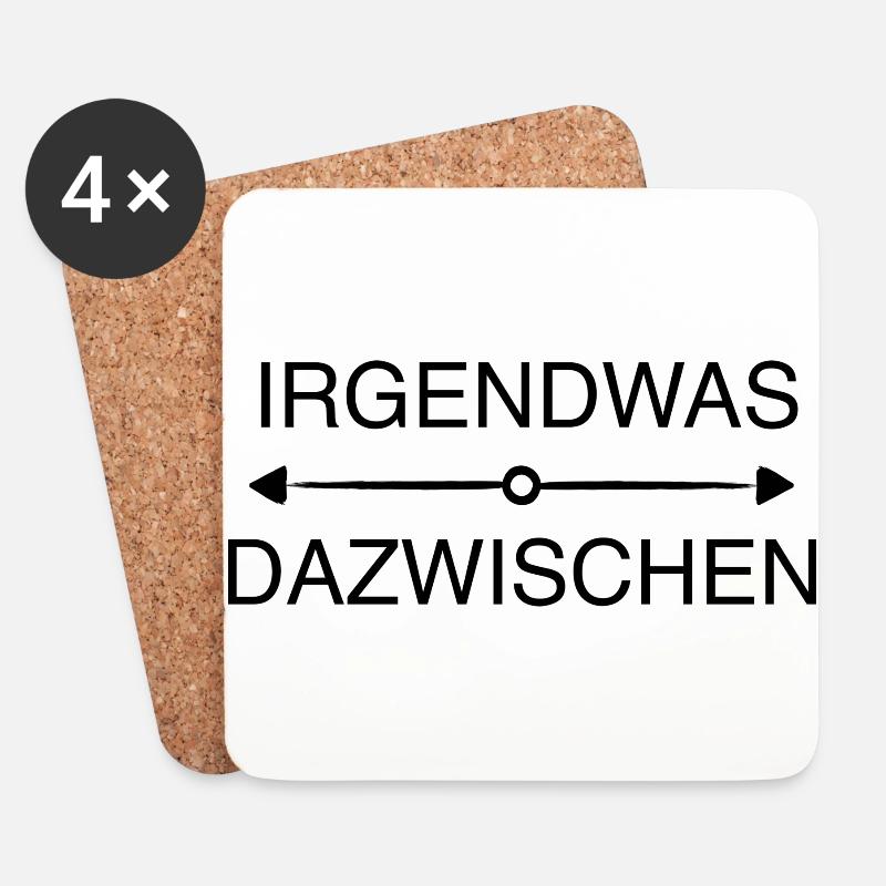 IRGENDWAS DAZWISCHEN - Untersetzer (4er-Set) - Weiß