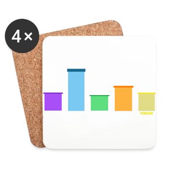 Parkour Rainbow-Parkour-Art Freerunning - Coasters (set of 4) - white - Front