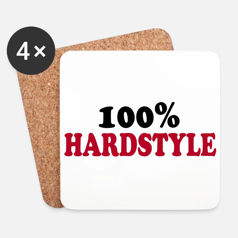 Hardstyle - Untersetzer (4er-Set) - Weiß