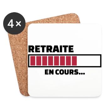 retraite en cours... - Dessous de verre (lot de 4) - blanc - Devant