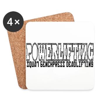 simple, POWERLIFTING - Dessous de verre (lot de 4) - blanc - Devant