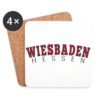 Wiesbaden Hessen - Untersetzer (4er-Set) - Weiß - Vorne