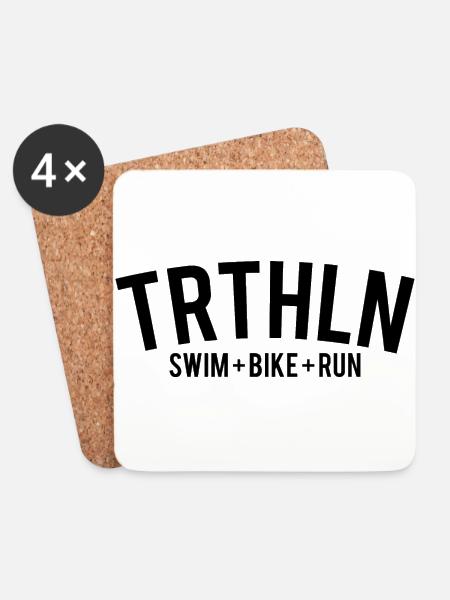 Triathlon - Untersetzer (4er-Set) - Weiß