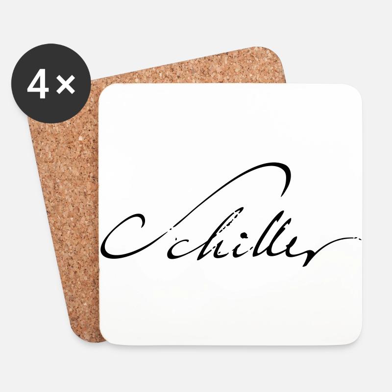 Friedrich Schiller Signature - Untersetzer (4er-Set) - Weiß