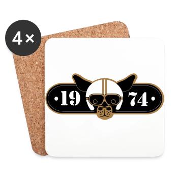 BDMCC 1974 Long Dog - Coasters (set of 4) - white - Front