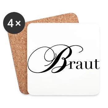 Braut - Untersetzer (4er-Set) - Weiß - Vorne