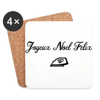 JOYEUX NOEL FELIX - Dessous de verre (lot de 4) - blanc - Devant