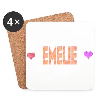 Emelie - Coasters (set of 4) - white - Front