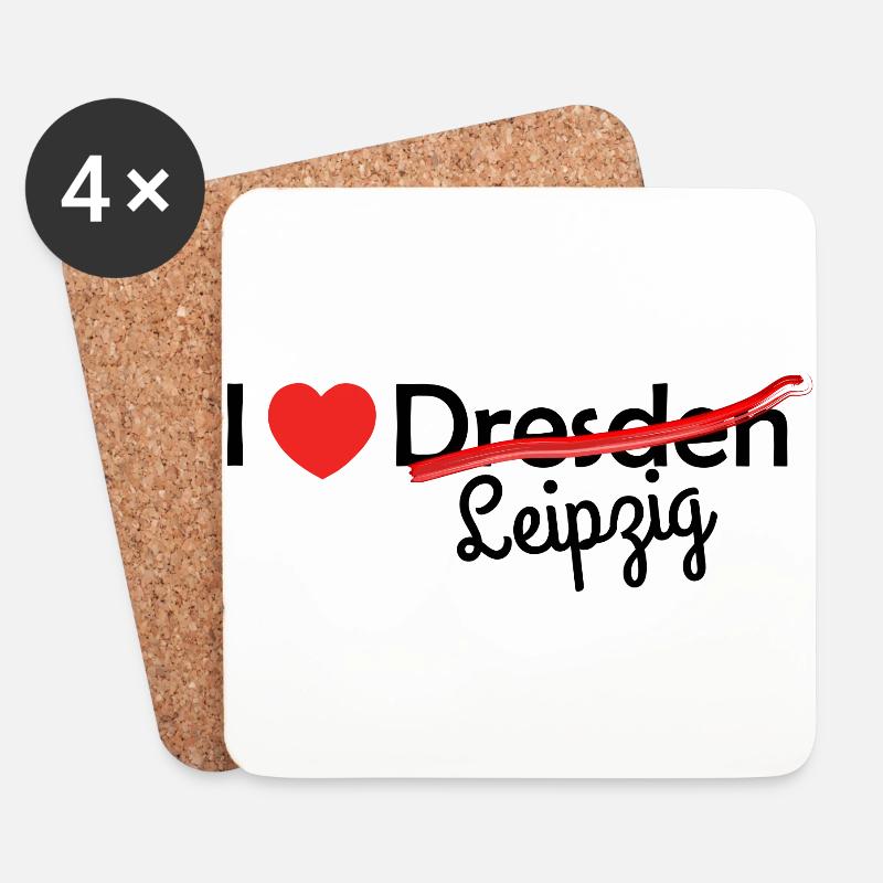 Leipzig! - Untersetzer (4er-Set) - Weiß