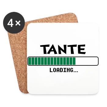 Tante chargement barre de progression - Dessous de verre (lot de 4) - blanc - Devant