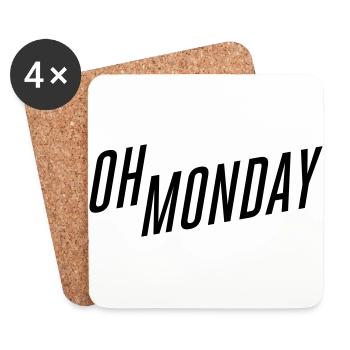 oh monday - Coasters (set of 4) - white - Front