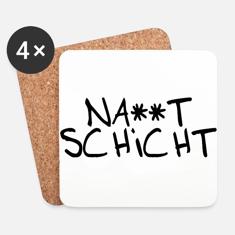 NACKTSCHICHT - Untersetzer (4er-Set) - Weiß