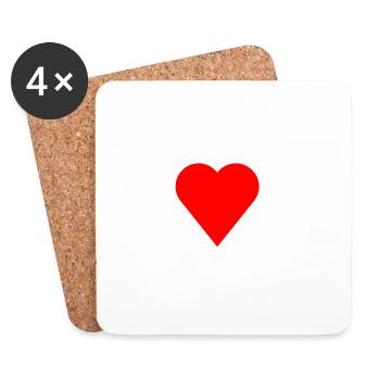 I love badminton badminton - Coasters (set of 4) - white - Front