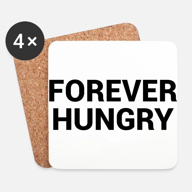 forever hungry - Untersetzer (4er-Set) - Weiß