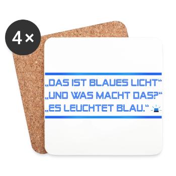 blue light - Coasters (set of 4) - white - Front