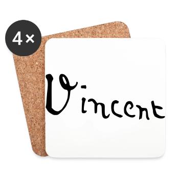Vincent van Gogh Signatur Unterschrift #1 - Untersetzer (4er-Set) - Weiß - Vorne