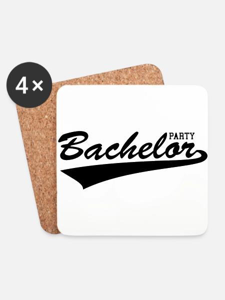 Bachelor Party - Untersetzer (4er-Set) - Weiß