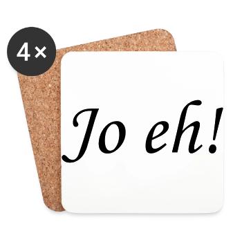 Jo eh! - Coasters (set of 4) - white - Front