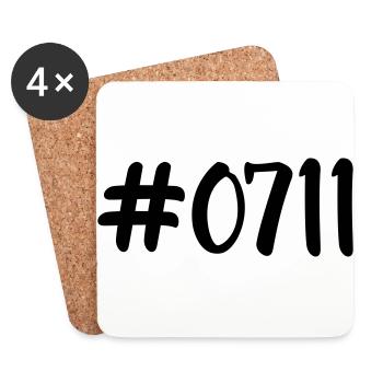 #0711 - Untersetzer (4er-Set) - Weiß - Vorne