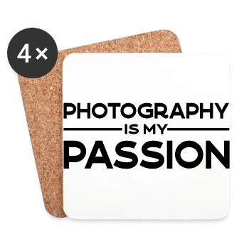 Photography is my passion - Dessous de verre (lot de 4) - blanc - Devant