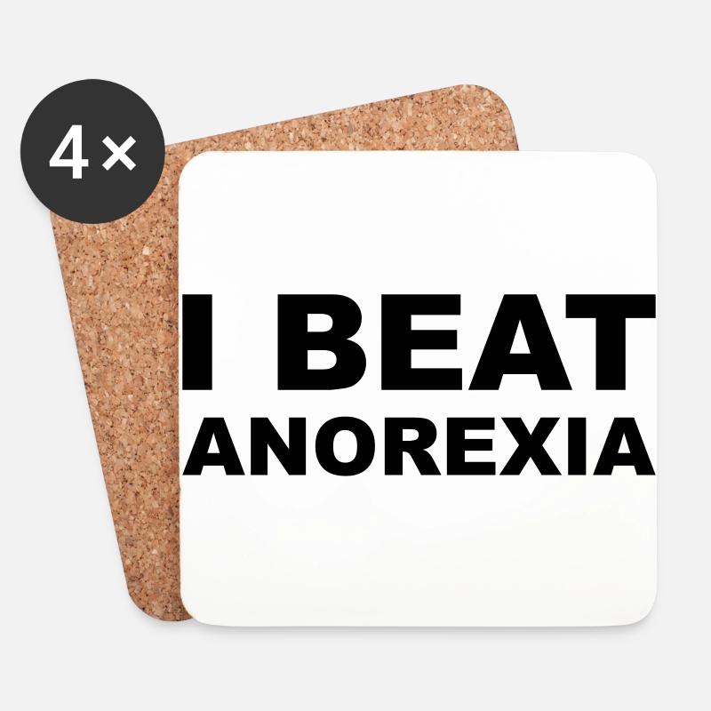 Anorexia - Untersetzer (4er-Set) - Weiß