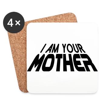 I am your MOTHER 3D (1c) - Dessous de verre (lot de 4) - blanc - Devant