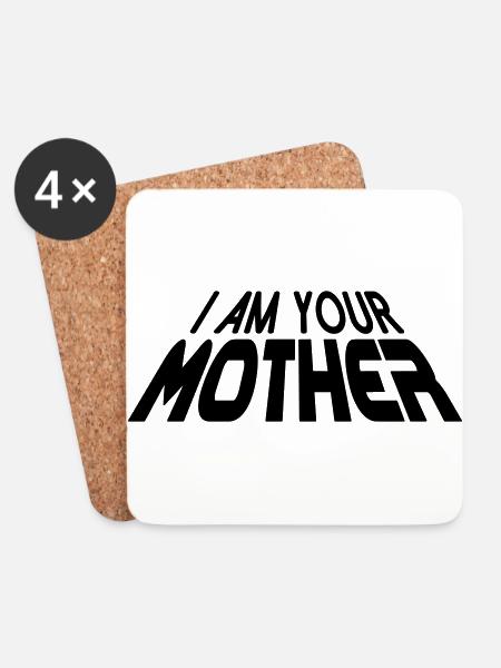 I am your MOTHER 3D (1c) - Coasters (set of 4) - white
