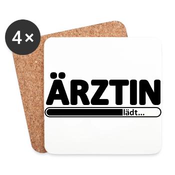 Ärztin // Arzt // Medizinerin //Dr Doktorin Doktor - Untersetzer (4er-Set) - Weiß - Vorne