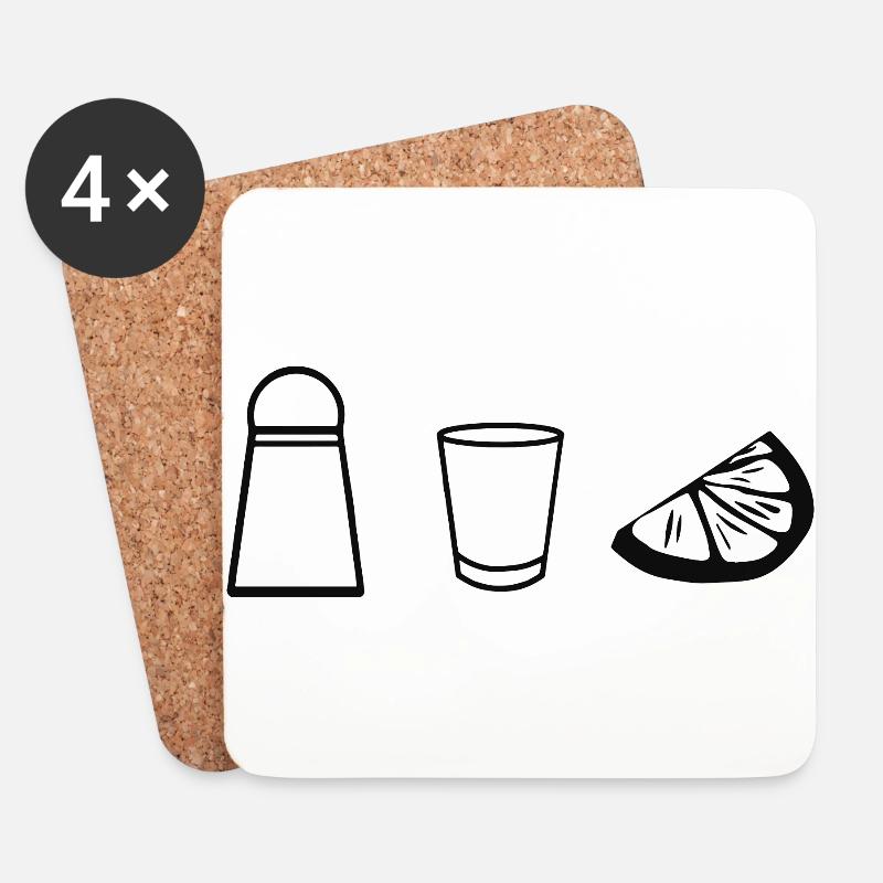 Tequila Love - Coasters (set of 4) - white