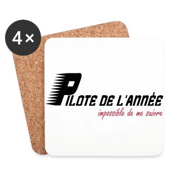 Pilote de l'année impossible de me suivre - Untersetzer (4er-Set) - Weiß - Vorne