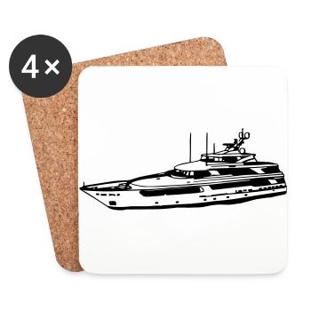 yacht - Coasters (set of 4) - white - Front