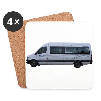Wohnmobil AUS und NZ - Untersetzer (4er-Set) - Weiß - Vorne