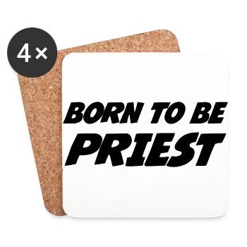 Priest Priester Prêtre Religion Cross Croix God - Coasters (set of 4) - white - Front